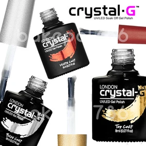 CRYSTAL-G PREMIUM TOP & BASE UV/LED GEL NAIL POLISH, SELECT FROM VARIATION - Picture 1 of 9