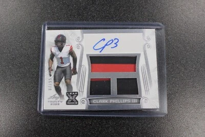 2023 Leaf Trinity Clark Phillips III RPA 2 Color Patch SP /99 Auto Falcons Utah - Image 1 of 2