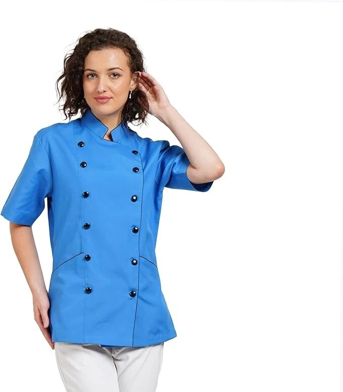 Professional Light Weight Short Sleeve Women's Chef Coat, - Image 1 of 1