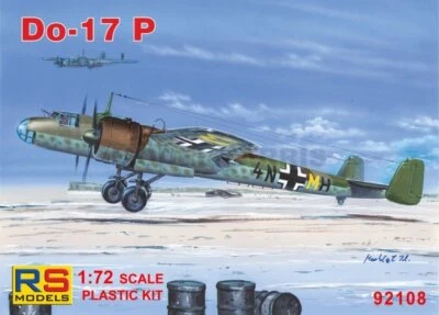 RS MODELS 92108 1/72 Dornier Do-17 P (4 decal v. for Luftwaffe) Photoetched Part - Immagine 1 di 4