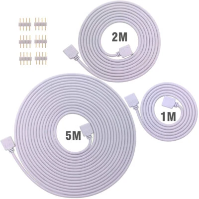 RGB RGBW 4Pin LED Strip Light Female Male Connector Splitter Y Cable 3528 5050 - Image 1 of 4