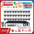 Hikvision 4K 32Ch Nvr 8Mp Colorvu Dome Ip Camera System Dual Light Acusense Kit