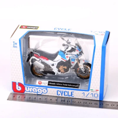 Bburago 1/18 Honda Africa Twin Adventure Touring Motorcycle Diecast Model Toy - Image 1 of 4