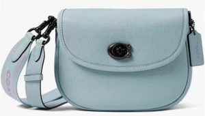 Nuevo con etiquetas Auténtico Bolso de Silla de Silla de Cuero de Guijarros Pulido Aqua/Piscina CA094 - Imagen 1 de 7
