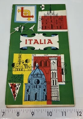 Vintage Shell Map Italy 1960 Italia Gas Station Motor Oil - Image 1 of 4