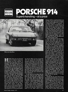 Porsche 914 1972 - original raro artículo de prueba en carretera - Imagen 1 de 1