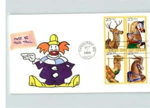 Hand Painted CAROUSEL HORSES, pic of Clown, 1988 Sandusky, Ohio # 1 of 1, First  - Picture 1 of 1