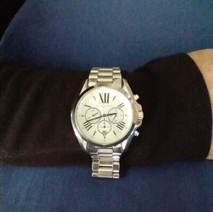 Michael Kors Bradshaw Silver Womans MK5535 Quartz Bracelet Watch Size 6 New Batt - Picture 1 of 10