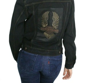 harley davidson denim jacket ebay