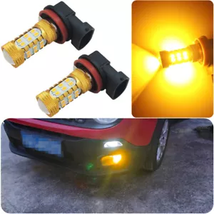 2pcs Amber H11 LED Fog Light Bulbs for Jeep Renegade 2015-2023 Fog Driving Lamp - Picture 1 of 13