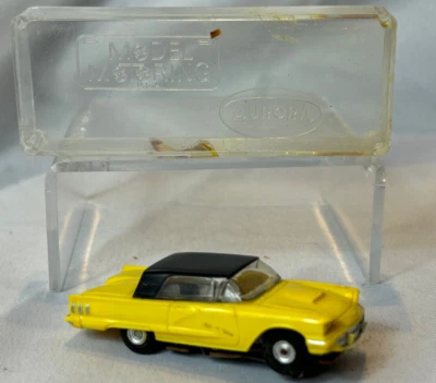 Vtg Aurora Ford Thunderbird Slot Car Yellow Model Motoring W/ Box Top - Image 1 of 4