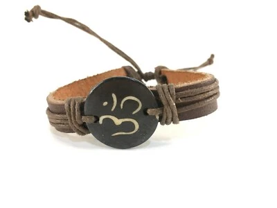 Men Brown Genuine Leather Bracelet Wristband Perfect Gift For Men Handmake - Image 1 of 4