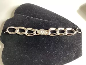 Vintage JB double silver sterling link bracelet - Picture 1 of 3