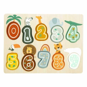 Legler Small Foot Setzpuzzle Zahlen Safari, Spielzeug, ab 12 Monate, 11702 - Picture 1 of 3