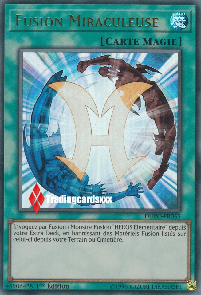 ♦Yu-Gi-Oh!♦ Fusion Miraculeuse (HEROS Elémentaire) : DUPO-FR055 -VF/Ultra Rare- - Immagine 1 di 1