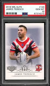 PSA 10 - 2018 Sydney Roosters NRL Premiers TLA Elite Graded Card - James Tedesco - Picture 1 of 3