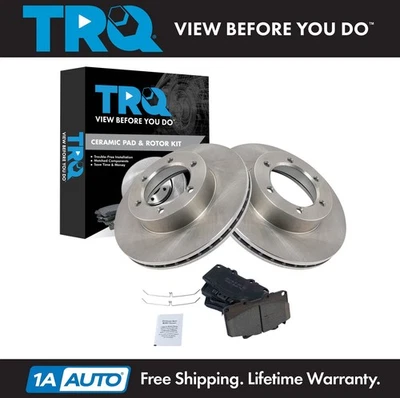 Kit de pastilhas de freio e rotor TRQ Posi dianteiro de cerâmica para Toyota 4Runner T100 - Imagem 1 de 4