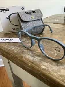 NEW IN BOX GREY UNISEX- READING GLASSES - FOLDABLE +1.5 #F NWT NIB IZIPIZI PARIS - Picture 1 of 4