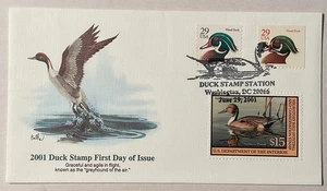 #RW68 Northern Pintail 2001 Duck FDC Fleetwood Washington DC cancelación - Imagen 1 de 2