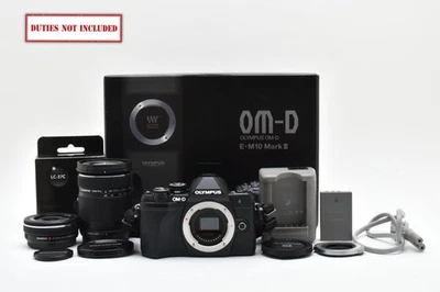 [N MINT++] OLYMPUS OM-D E-M10 Mark III 14-42mm EZ + 40-150mm Lens Kit From JAPAN - Image 1 of 4