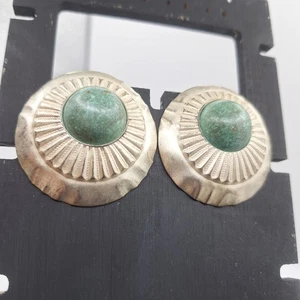 Ohrringe Vintage Stil Silber und Grün - Bild 1 von 6