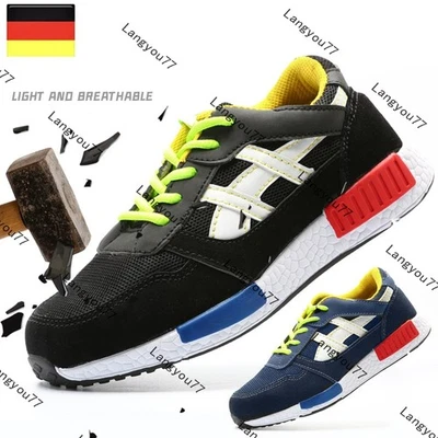 Arbeitsschuhe Sport Sneaker Herren Damen Leicht Stahlkappe Sicherheitsschuhe NEU - Bild 1 von 4