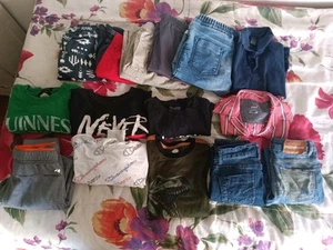 Boys Size 10/12 Clothing Bundle 15 Piece Calvin Klein , Russell , Body Glove... - Picture 1 of 14