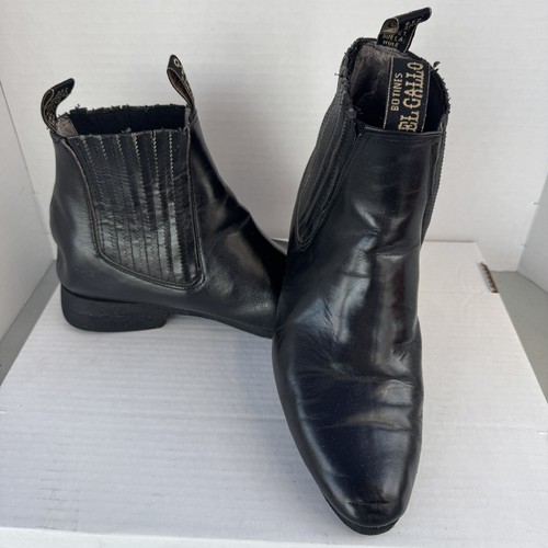Men's Charro Cowboy Ankle Boots Deer Leather El Gallo Botin Charro ...