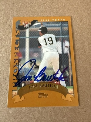Jose Bautista 2002 Topps Traded Signed Auto Card Pirates  - Image 1 of 2
