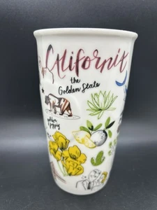 Starbucks California Keramik Travel Kaffeebecher Tumbler 10 Oz doppelwandig BN9 - Bild 1 von 14
