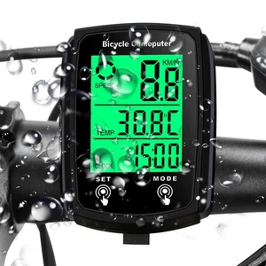 ✅Contachilometri per Bicicletta Senza Fili Computer da Bici Impermeabile Display - Foto 1 di 7