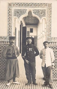 Maroc - Groupe de Sergents du 1er Régiment de Zouaves - CARTE PHOTO - Sergent Si - Picture 1 of 2
