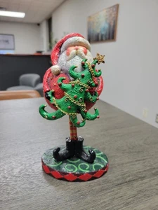 Whimsical, Vintage Resin Santa Claus Bobble Figurine Indoor Christmas Decor 8" - Picture 1 of 23