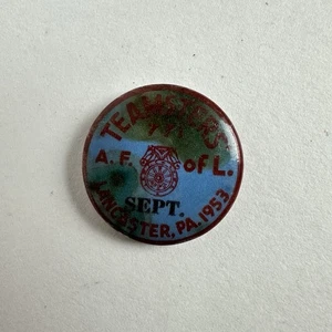LANCASTER PA Teamsters Union Pinback Local 771 Badge Button Pin SEPT 1953 Vtg - Picture 1 of 2
