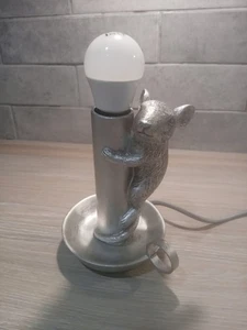 Habitat Silver Mouse Table Lamp - so cute! (PAT Tested) - Picture 1 of 8