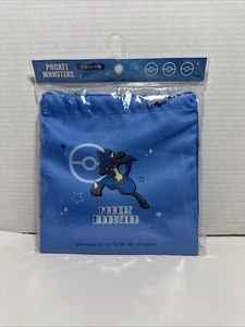 POKEMON # 448 Lucario String Bag Blues 8 X 9” Pocket Monsters Game Freak Japan - Picture 1 of 7