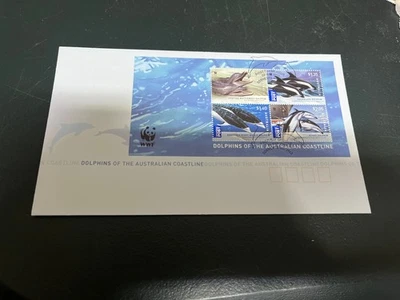 (1791) 18-11-2025 -  Australia FDC cover - m/s - WWF Dolphins of Australia - Image 1 of 2