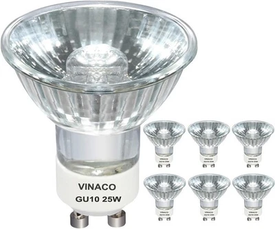 Vinaco NP5 GU10 120V 25W Bulb Candle Warmer, 6 Pack gu10+c 120v 25w Replacement - Image 1 of 4