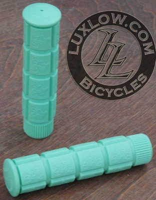 Celeste Green Fixie Track Bike Grips Fixed Gear Old School BMX MTB Bicycle Grip - Image 1 of 4