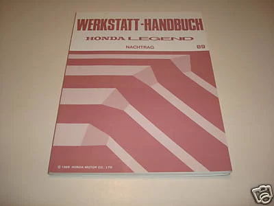Manual de Taller Suplemento Honda Legend Stand 1989 - Imagen 1 de 1