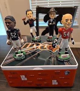 Chicago bears 100 years Collectors Set bobble head set Of Four New In Tin Box - Picture 1 of 8