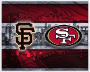 San Fransisco Sports Teams Poster, San Francisco 49ers NFL Free Shipping Us - Picture 1 of 3