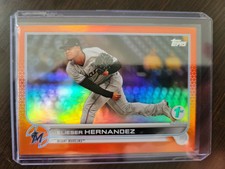 2022 Topps 1st Edition Elieser Hernandez Orange Foil /75 Miami Marlins