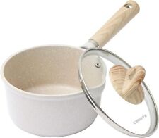 CAROTE Saucepan with Lid 16cm/1.5L Nonstick Milk Pan for Induction Gas and UK