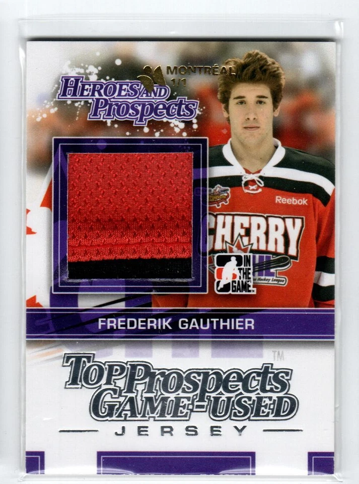 2013-14 ITG Heroes and Prospects Jersey Silver #TPM10 Frederik Gauthier *#/30 - Image 1 of 1