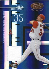 2005 Leaf Certified Materials Mirror Fabric Blue Baseball #25 Casey Kotchman