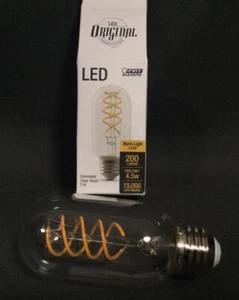 LOT of 4 Feit Electric Dimmable LED 200 lumens T14 Clear Glass Vintage Light NIP - Picture 1 of 4