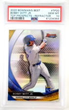 BOBBY WITT JR 2020 Bowman's Best Top Prospects #20 Refractor GEM MT PSA 10