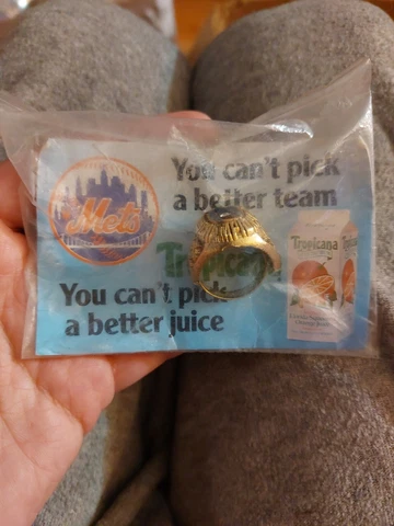 NEW YORK METS 1986 WORLD SERIES CHAMPS REPLICA RING TROPICANA SGA NEW NOS Cover