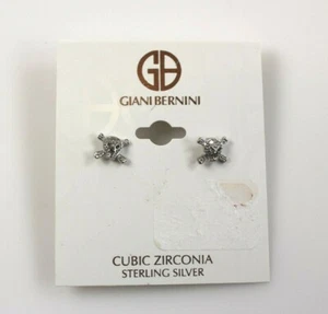 Giani Bernini Cubic Zirconia Pirate Stud Earrings in Sterling Silver - Picture 1 of 2